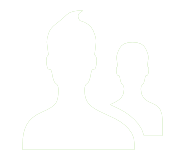 Profile outlines of two people icon